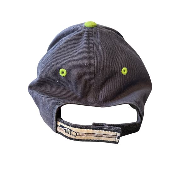 NFL team apparel Seattle Seahawks baseball hat adjustable OSFA Navy/green - Picture 3 of 5